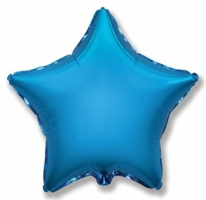 Шар Микро-звезда, синий, (4''/10 см)  1 шт.